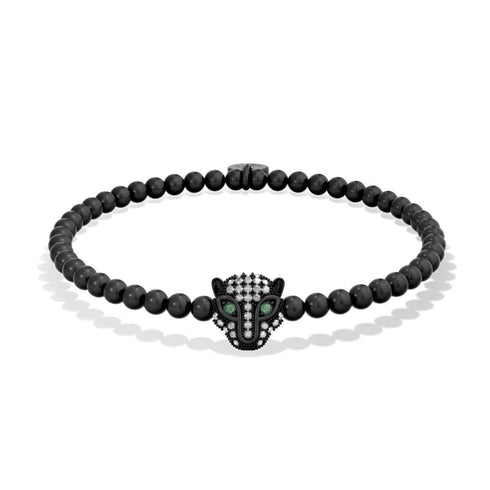 Fierce | Gunmetal | Crystal Cat Bracelet